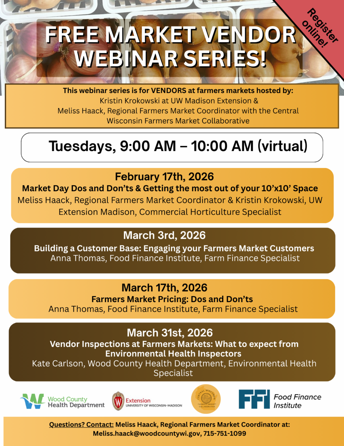 Farmers Market Vendor Webinar - Feb March 2026